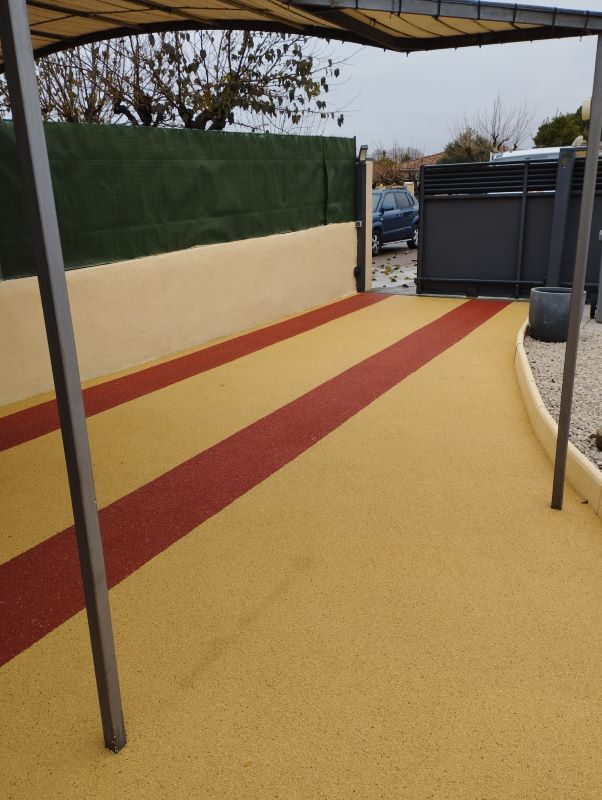 allée de garage en sol amortissant particulier hérault
